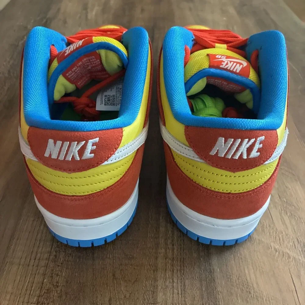 Nike SB Dunk Low Pro Bart Simpson Men Size 11.5 Yellow Red White Blue BQ6817-602